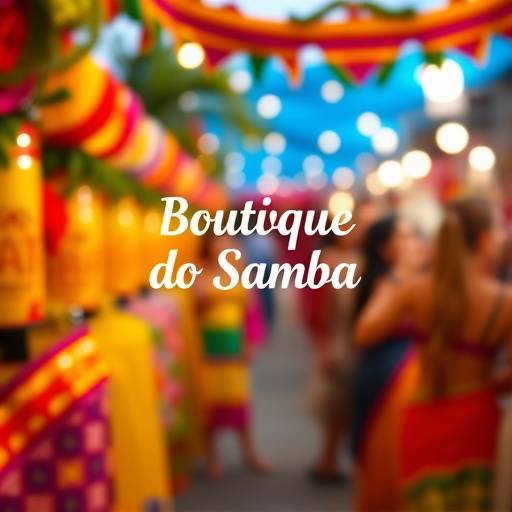 Frame do v√≠deo promocional da loja 'Boutique do Samba', produzido por nossa equipe.