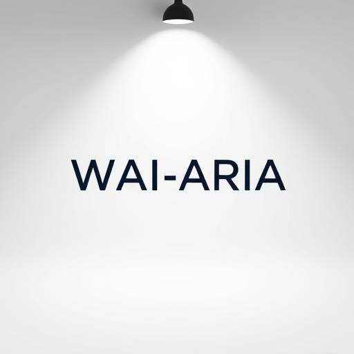 Logotipo da WAI-ARIA, um grupo de trabalho do W3C focado em acessibilidade na web.